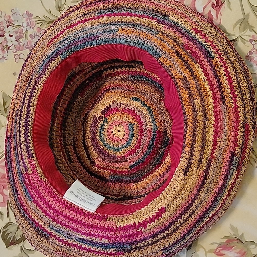 Liz Claiborne colorful straw hat - Picture 4 of 4